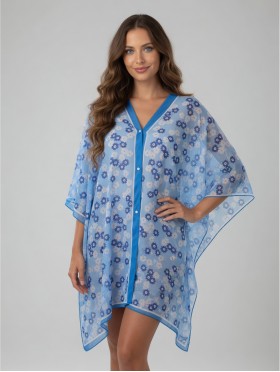 Reversible Pearl Chiffon Top with Floral Print